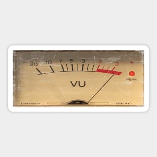 db level decibel meter vintage audio vu volume analog panel Sticker